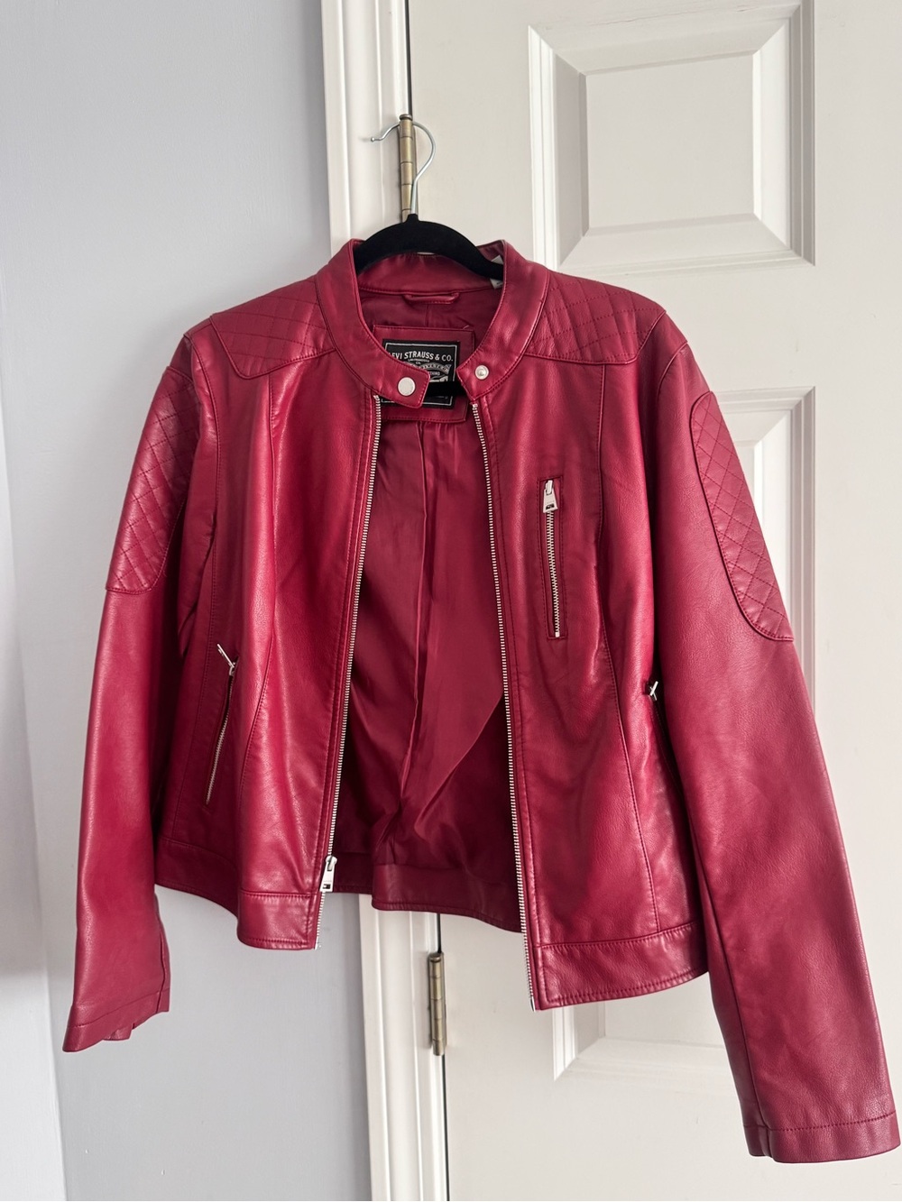 Levi’s Red Leather Jacket -